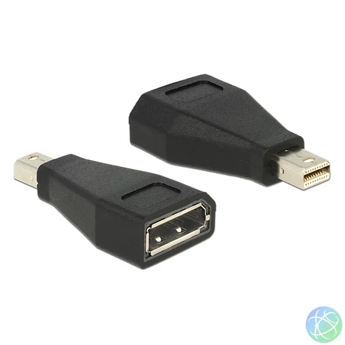 DeLock Adapter mini Displayport 1.2 male > Displayport female Black speciális átalakító