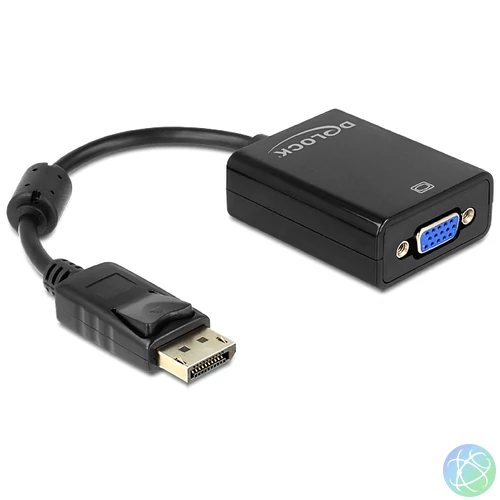 DeLock Adapter Displayport 1.2 male > VGA female Black speciális átalakító