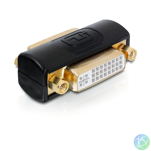 DeLock Adapter DVI (Dual Link) (24+5) female / female Black speciális átalakító
