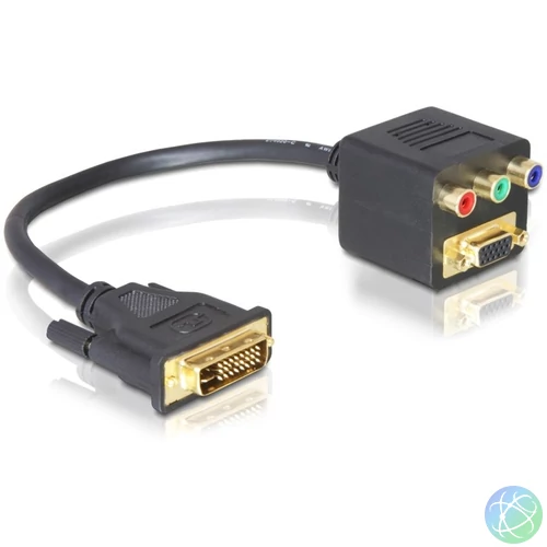 DeLock Adapter DVI 29 male to VGA + 3x RCA female speciális átalakító