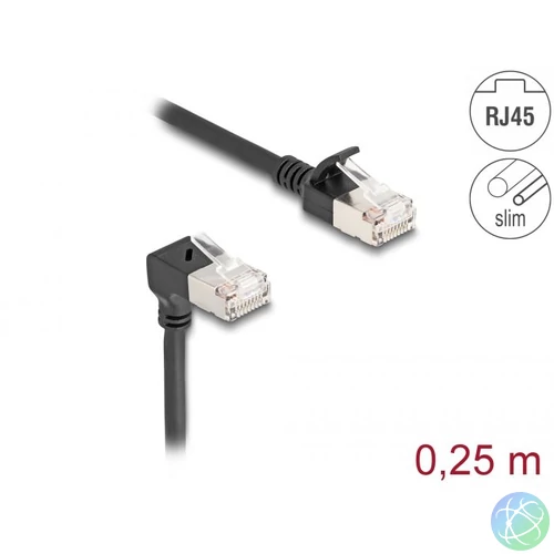 DeLock CAT6A S-FTP Patch cable 0,25m Black