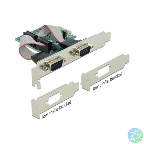 DeLock PCI Express Card to 2 x Serial RS-232 bővítőkártya