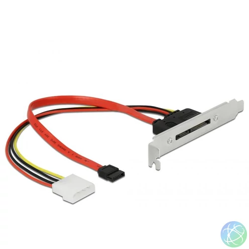 DeLock Slot bracket with 1 x SATA 22 pin plug external bővítőkártya