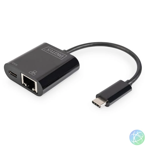 Digitus USB-Type-C Gigabit Ethernet Adapter + PD hálókártya
