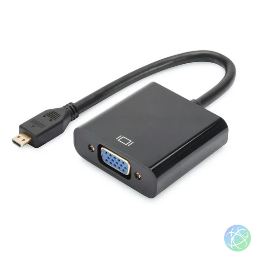 Digitus DA-70460 Micro-HDMI to VGA converter Black speciális átalakító