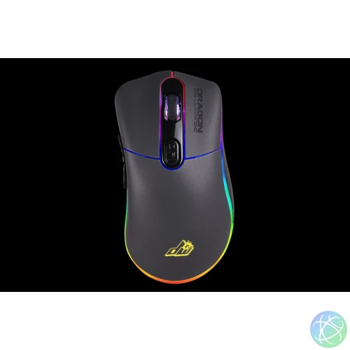 Dragon War Caster Gamer mouse Black egér