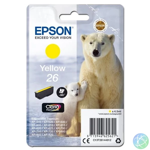 Epson T2614 (26) Yellow tintapatron