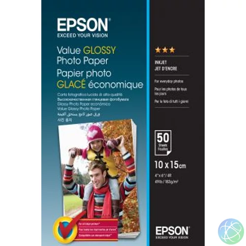 Epson Value 183g 10x15cm 100db Fényes Fotópapír