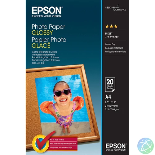 Epson Photo Paper Glossy 200g A4 20db Fényes Fotópapír