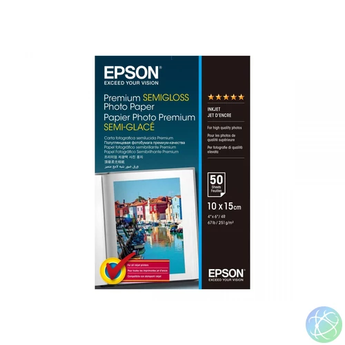 Epson Premium Semigloss 251g 10x15cm 50db Félfényes Fotópapír