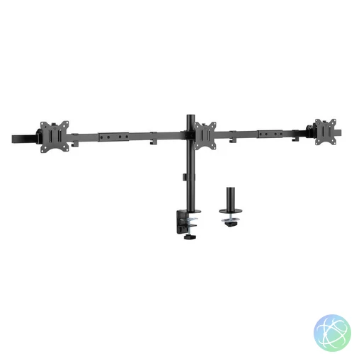 EQuip 17"-32" Articulating Triple Monitor Desk Mount Bracket Black