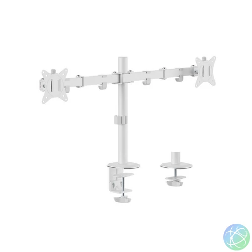 EQuip 17"-32" Articulating Dual Monitor Desk Mount Bracket White