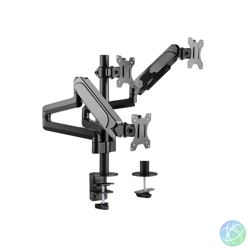 EQuip 17"-27"  Triple Monitor Desk Mount Bracket Black