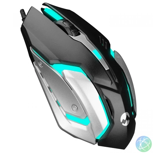 Everest SM-G72 RGB Gaming Optical Mouse Black/Silver egér