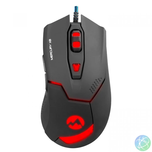 Everest Mercury X8 RGB Gaming Optical Mouse Black egér