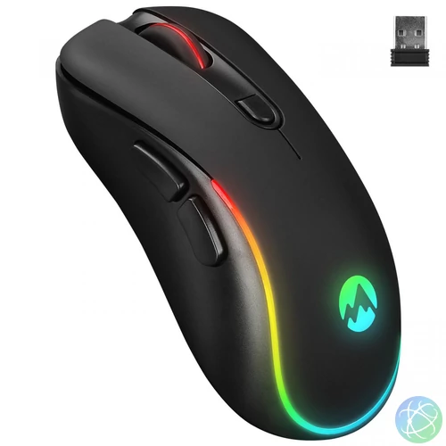 Everest SM-W75 -X-RAPID Wireless RGB Mouse Black egér