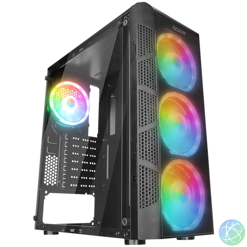 Everest CREST V1 Tempered Glass Black gépház