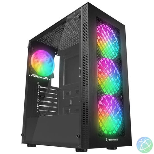 Everest PLAID V1 Tempered Glass Black gépház