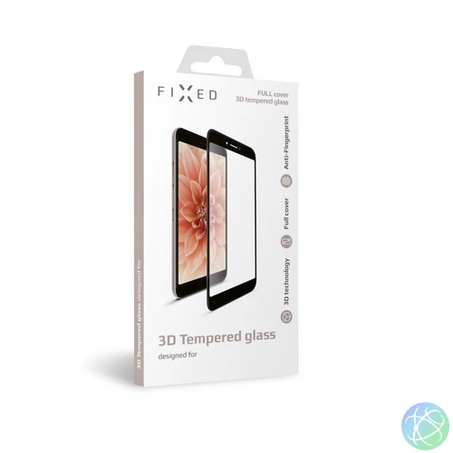 FIXED teljes kijelzős üvegfólia Apple iPhone 6/6S/7/8/SE (2020) telefonokhoz, fekete