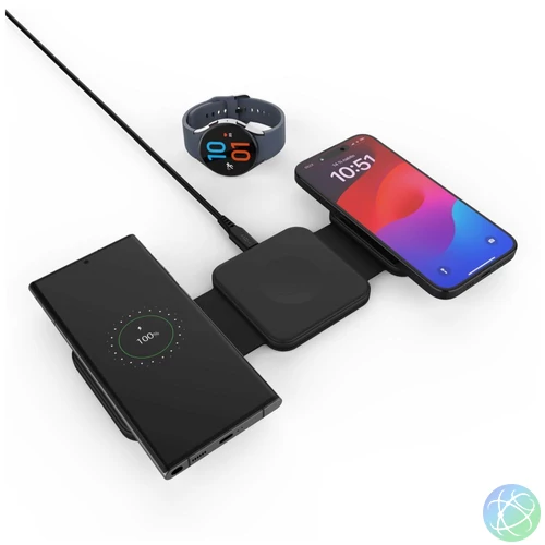 FIXED vezeték nélküli töltőállomás Samsung készülékekhez, fekete