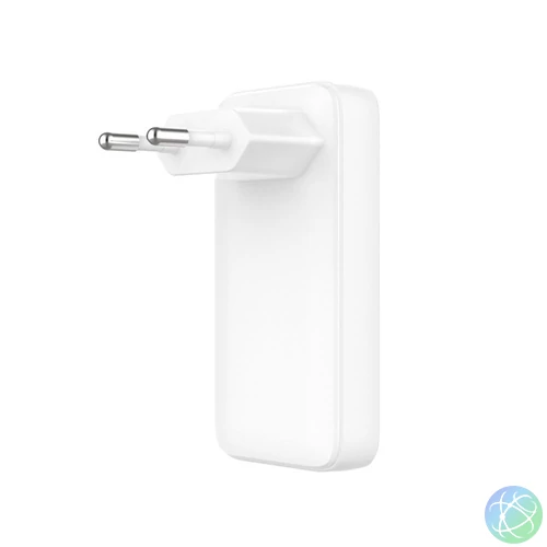 FIXED Slim 2xUSB-C úti töltő GaN PD 45W-os fehér