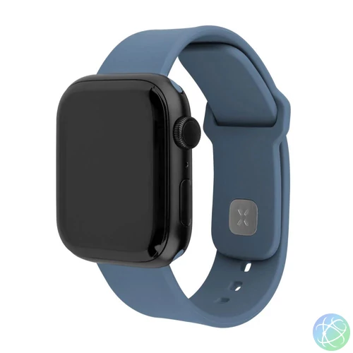 FIXED Sporty szilikon szíj az Apple Watch 42/44/45mm-es okosórákhoz, zöld-kék