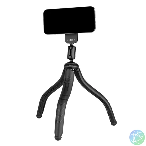 FIXED FlexibleCreator állvány 1/4" mágneses telefontartóval, fekete