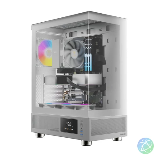 Gamdias Atlas E1 ARGB Tempered Glass White gépház
