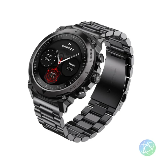 GARETT Atom Smartwatch Black Steel okosóra