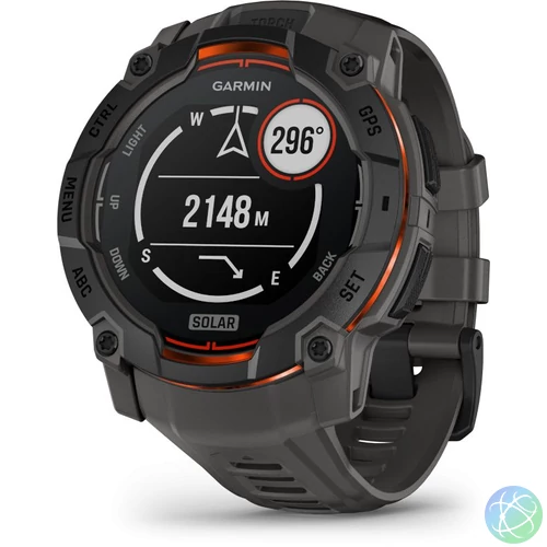 Garmin Instinct 3 50mm Solar Black with Charcoal Band okosóra