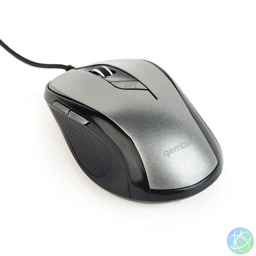 Gembird MUS-6B-01-BG optical mouse Black/Space Grey egér