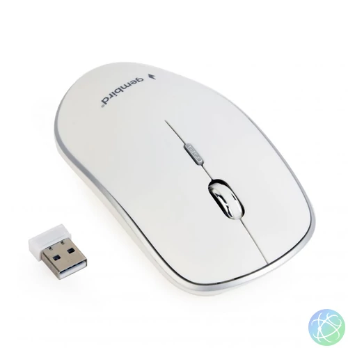 Gembird MUSW-4B-01-W wireless optical mouse White egér