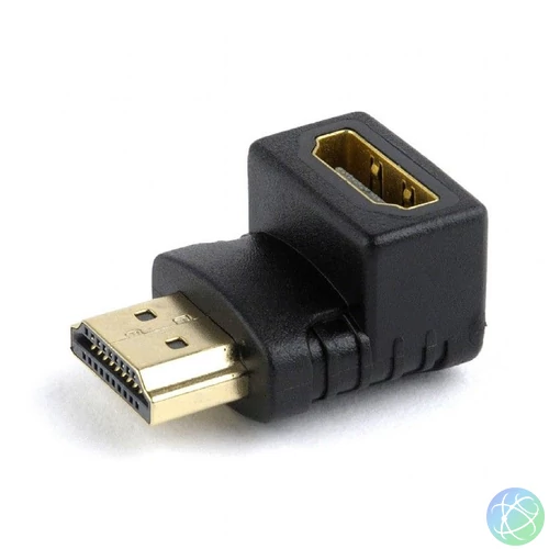 Gembird A-HDMI90-FML HDMI right angle adapter 90° downwards Blalck speciális átalakító