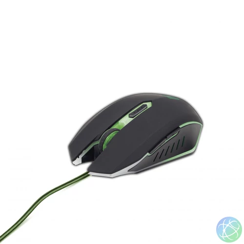 Gembird MUSG-001-G Gamer Black/Green egér