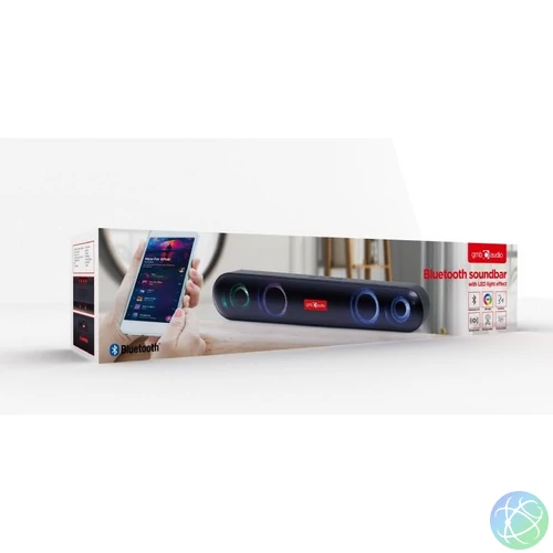Gembird SPKBT-BAR400L Bluetooth Soundbar with LED Light Effect Black hangszóró