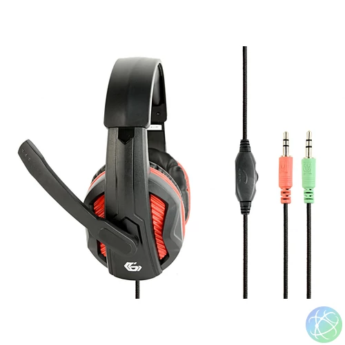 Gembird GHS-03 Gaming Headset Matte Black/Red