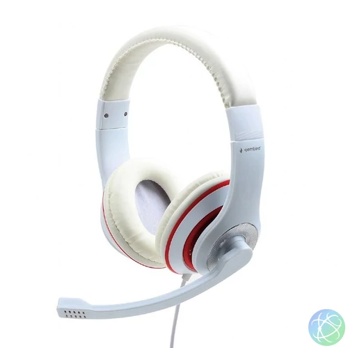 Gembird MHS-03-WTRD Stereo Headset White/Red