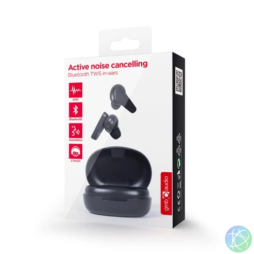 Gembird Active Noise Cancelling Bluetooth TWS Headset Black