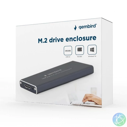 Gembird EE2280-U3C-01 M.2 drive USB3.0 enclosure Black mobilrack / beépítő keret