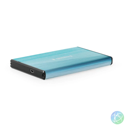 Gembird 2,5" EE2-U3S-3-B USB3.0 Enclosure Aluminium Blue mobilrack / beépítő keret