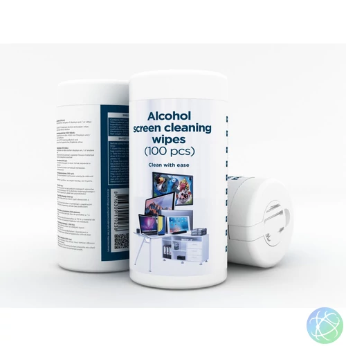 Gembird CK-AWW100-01 Alcohol Screen Cleaning Wipes (100 pcs) tisztítóanyag