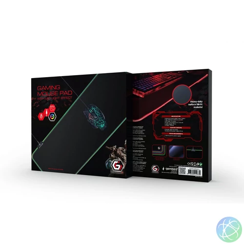 Gembird MP-GAMELED-L Gaming with LED light effect Large Egérpad