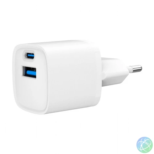 Gembird 2-Port 20W USB Fast Charger White töltő