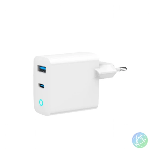 Gembird 2-Port 65W USB Fast Charger White töltő