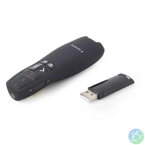 Gembird WP-L-12 Wireless Presenter Red Laser Black
