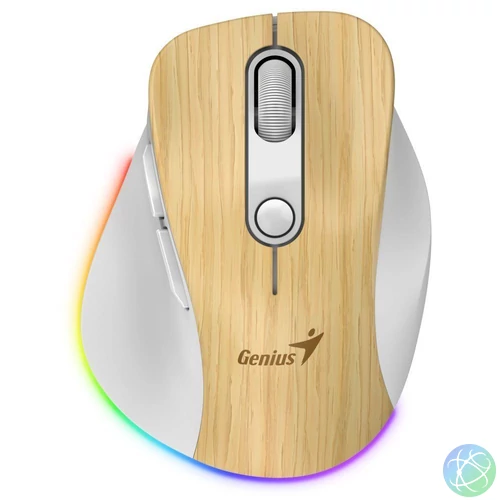 Genius Ergo 9000S Pro Wireless Bluetooth Mouse Pine Wood egér