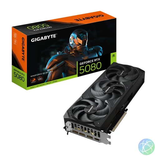 Gigabyte RTX5080 WINDFORCE OC SFF 16G videókártya