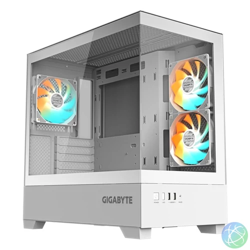 Gigabyte C201 Panoramic Ice Tempered Glass Black gépház