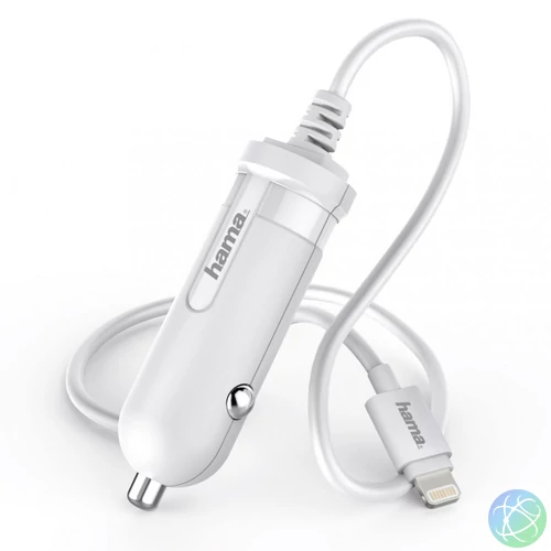 Hama Car charger Lightning (MFI) (iPad, iPhone) 2,4A White töltő