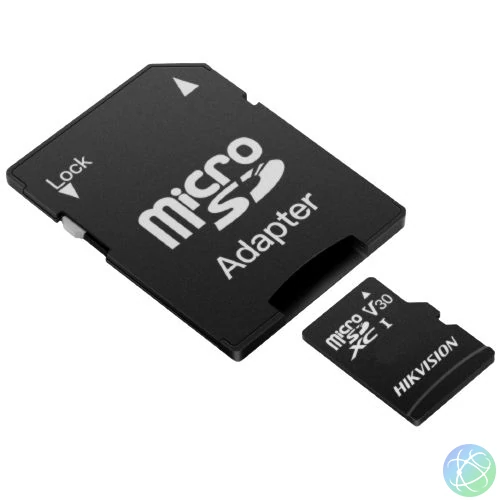 Hikvision 64GB microSDXC Class 10 UHS-I TLC V30 + Adapterrel memóriakártya